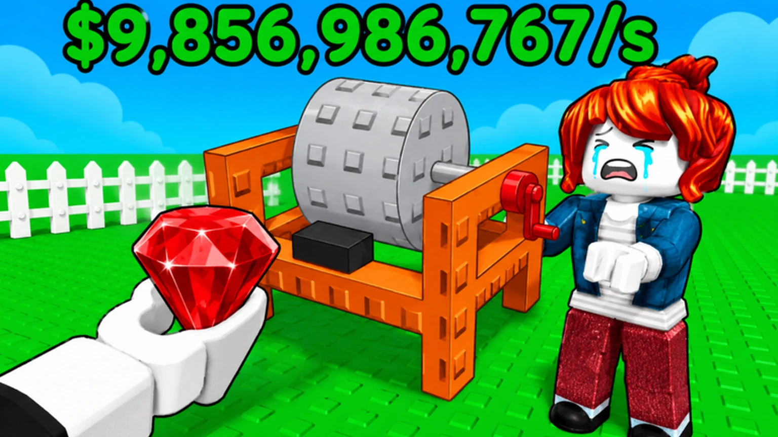 Official Cut a Gem artwork showing a gem workshop and buyer